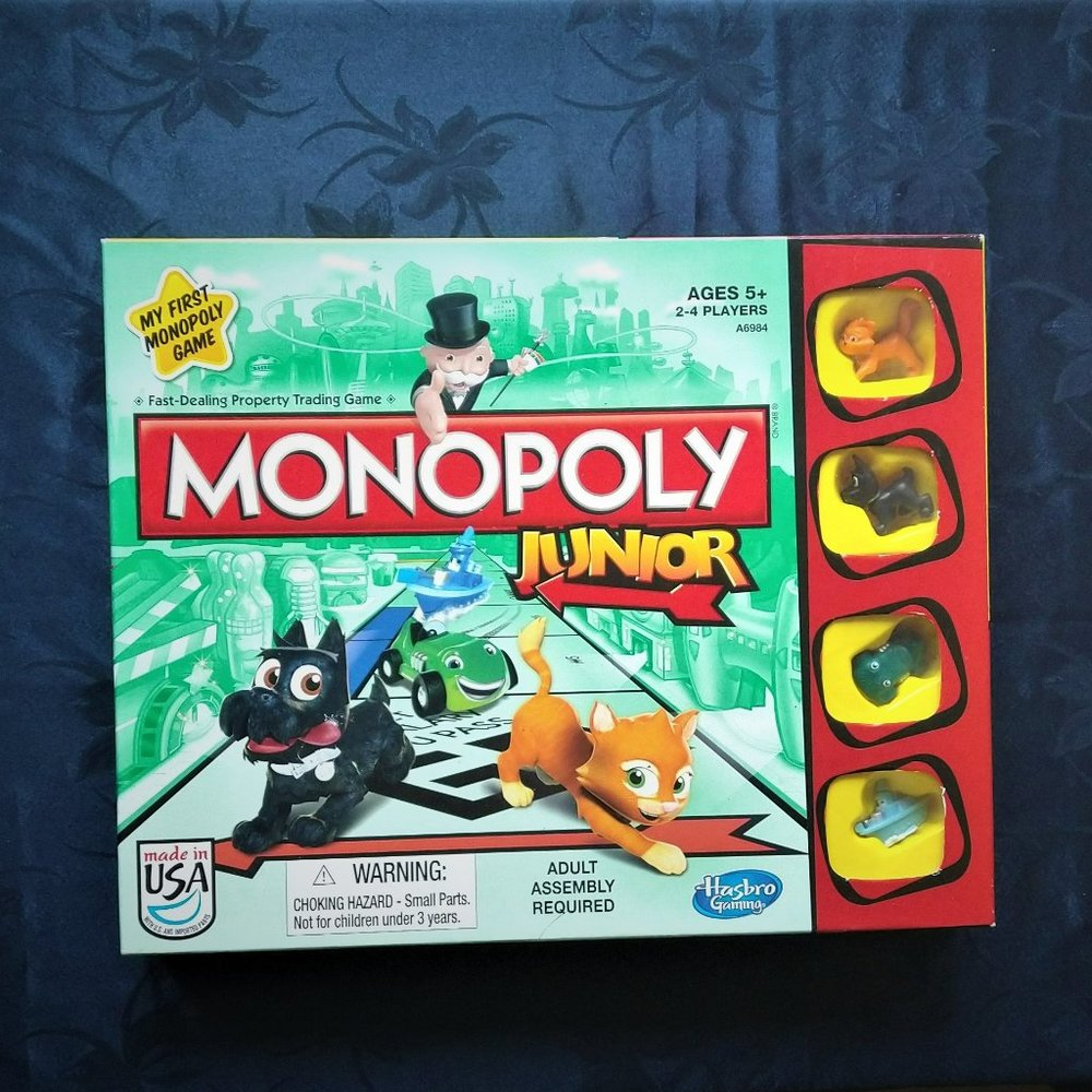 Monopoly Game Junior Jr ALL Procceds to Child Hasbro Fun Family Night FUNDRAISER